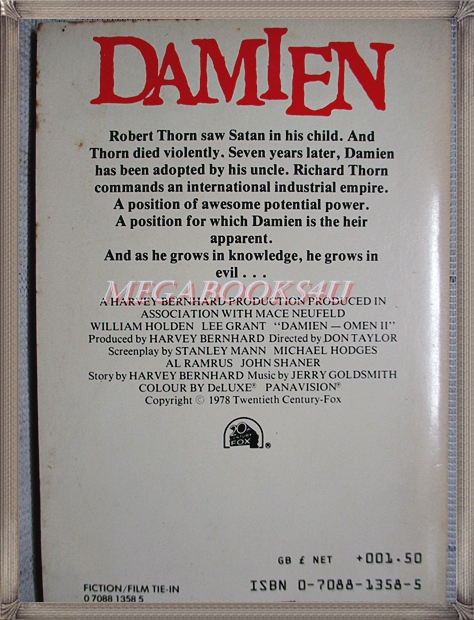 นิยายภาษาอังกฤษ DAMIEN OMEN II/JOSEPH HOWARD สภาพดี