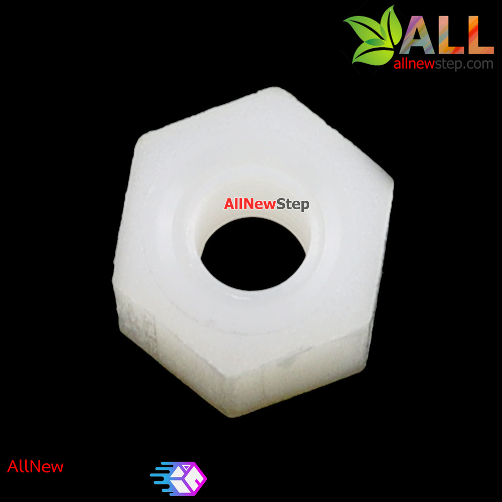 M2.5 เสาน็อตไนลอน NUT Nylon M2.5 ขนาด 6mm สีขาว จำนวน 1 ชิ้น