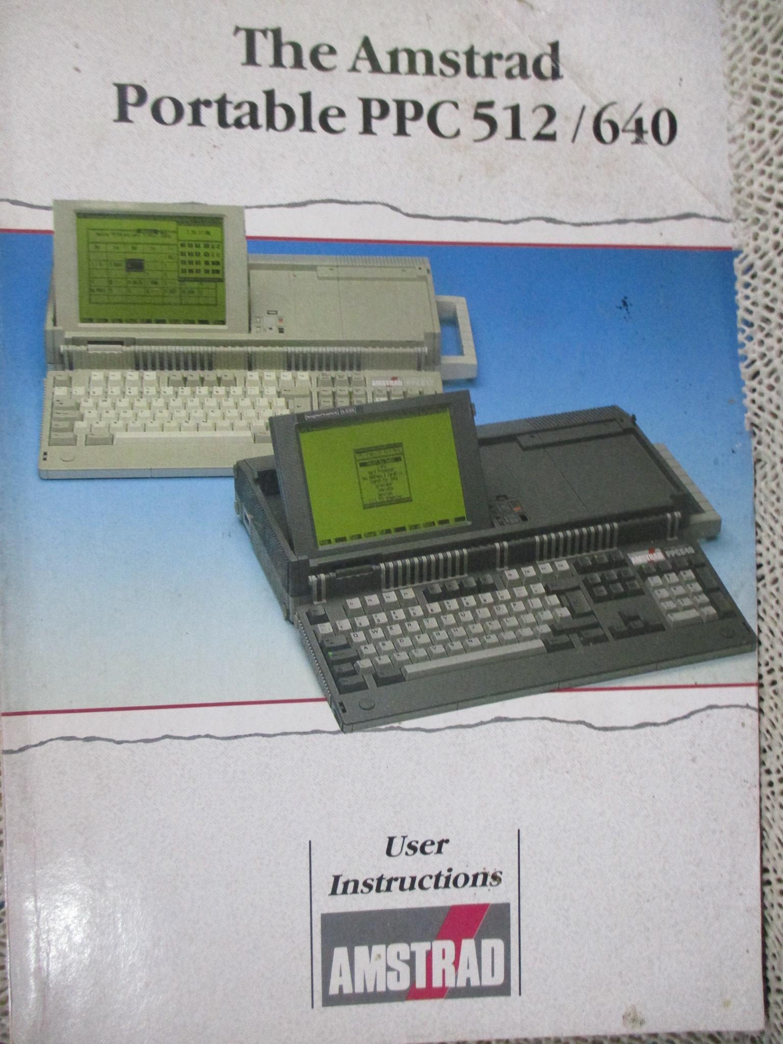 คู่มือ THE AMSTRAD PORTABLE PPC 512/640 (ภาษาอังกฤษ)