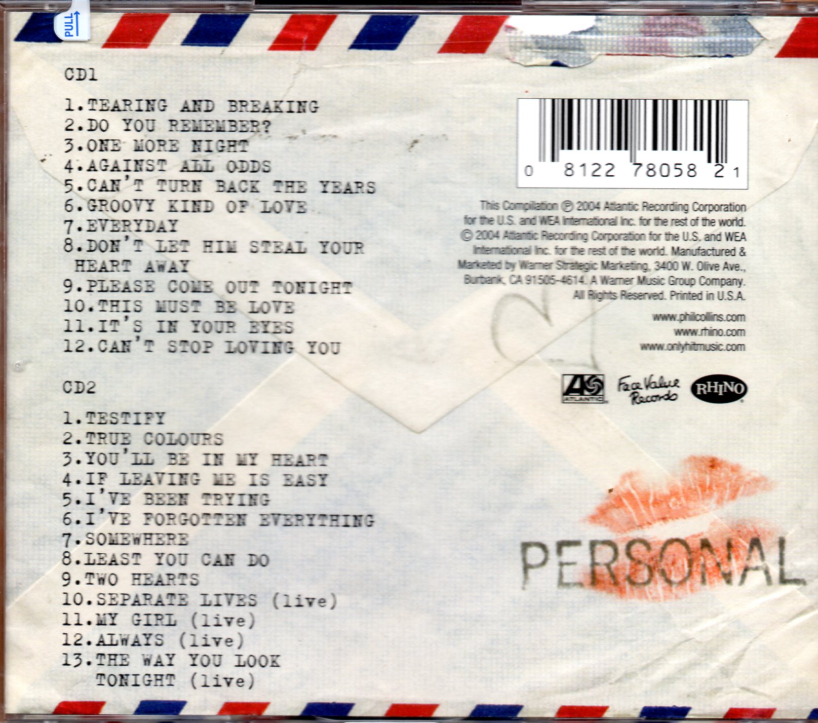 CD,Phil Collins - Love Songs A Compilation Old & New (2CD)(2004)(USA)