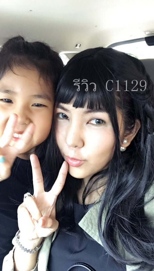 C1129 วิกผมสวอล เเสกกลางเห็นหนังหนังศีรษะ หน้าม้า