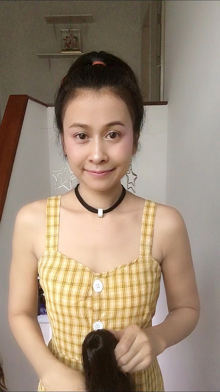 YK312 หางม้าหนีบ หางม้ากิ๊บหนีบ เส้นผมคุณภาพดี ไม่เงา ดูธรรมชาติ