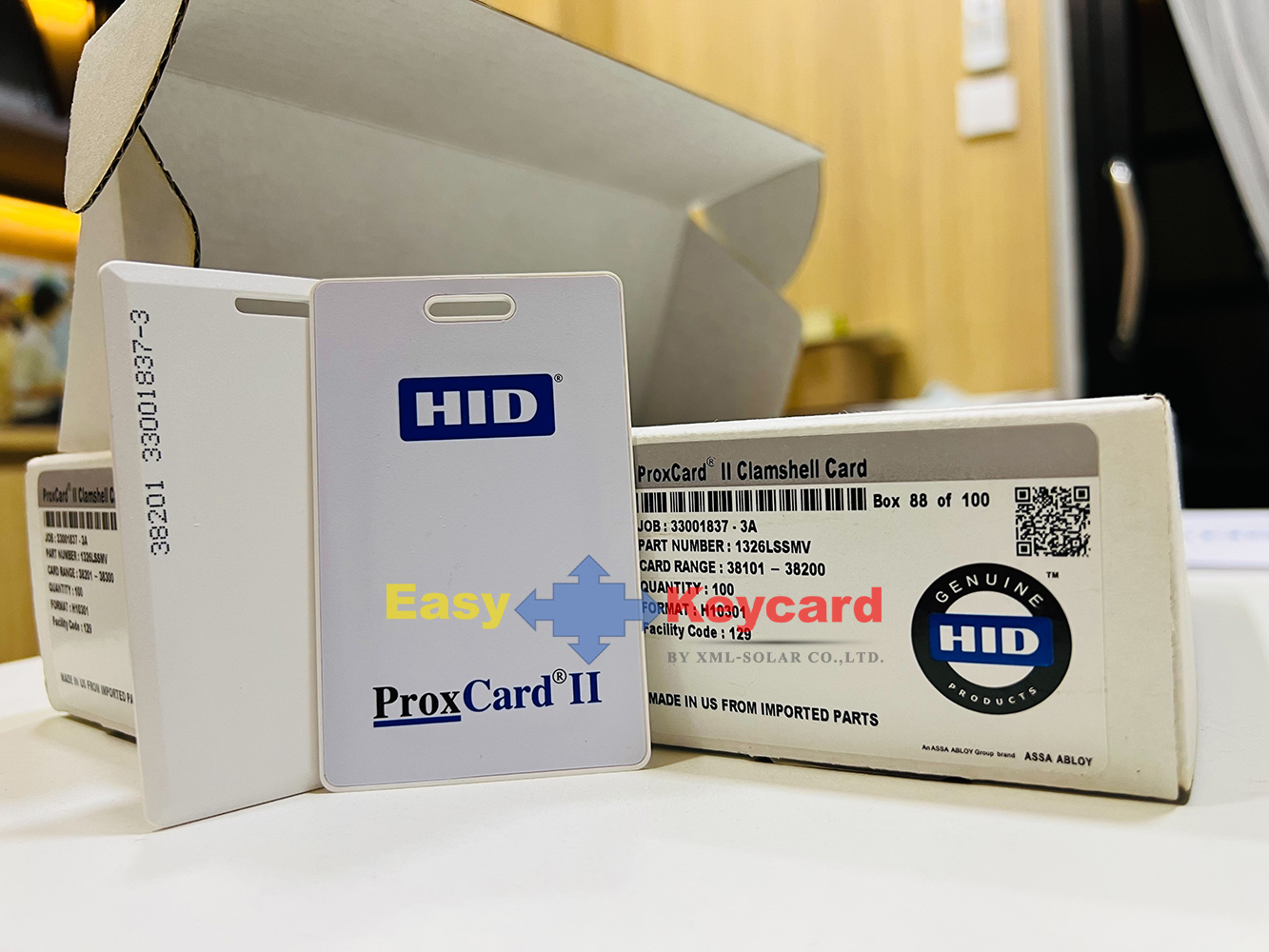 บัตรคีย์การ์ด HID ProxCard ®II (คลื่น 125khz) (แบบหนา)