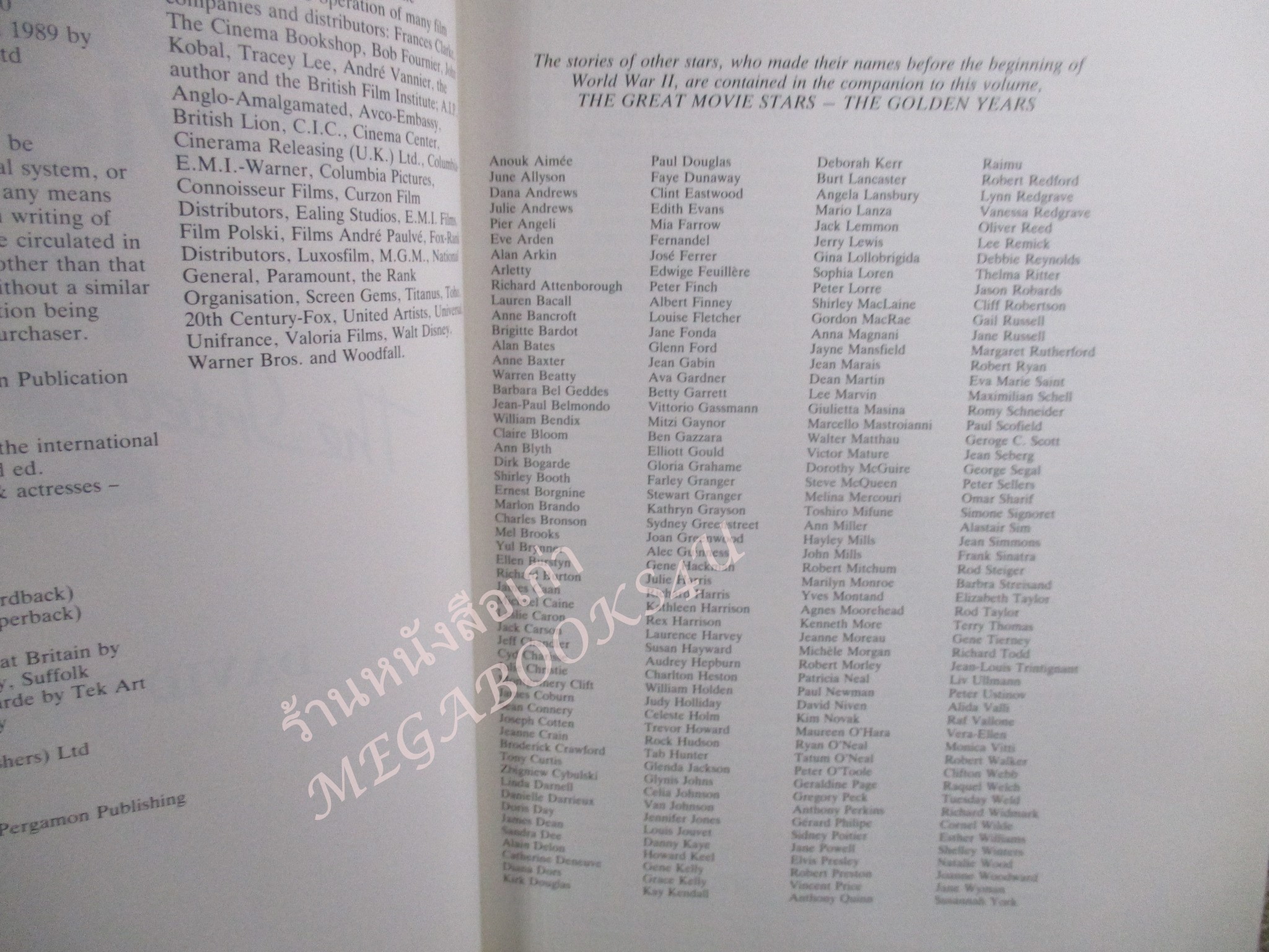 The Great Movie Stars The Golden Years เล่ม2 ซุปเปอร์สตาร์ ดาราภาพยนตร์ ภาพยนตร์ในอดีต/ DAVID SHIPMAN /