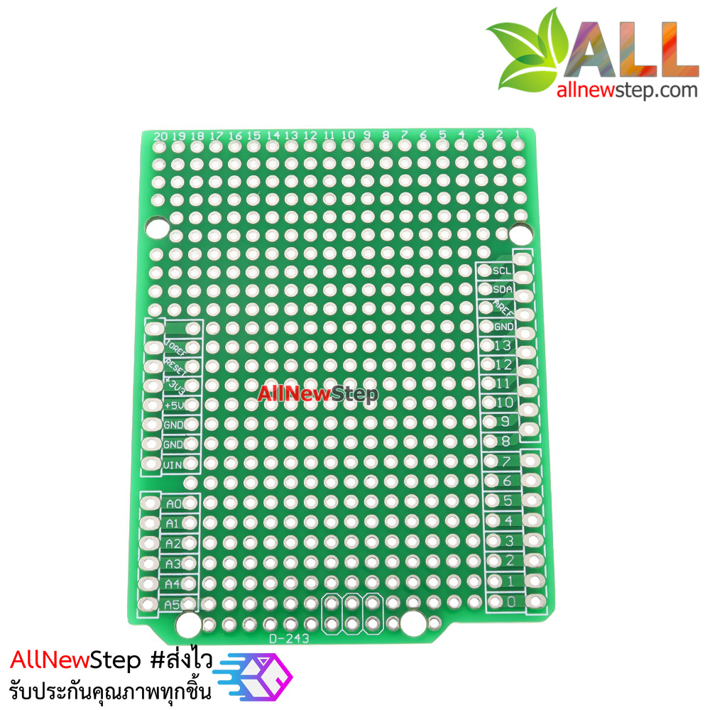 บอร์ด Shield อเนกประสงค์พร้อมขาแบบยาว Uno Shield Prototype PCB with Long Female Pin Header Socket uno pcb