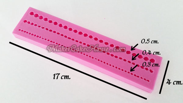 พิมพ์ฟองดอง / กัมเพส รูปสร้อยไข่มุก 3 ขนาด
