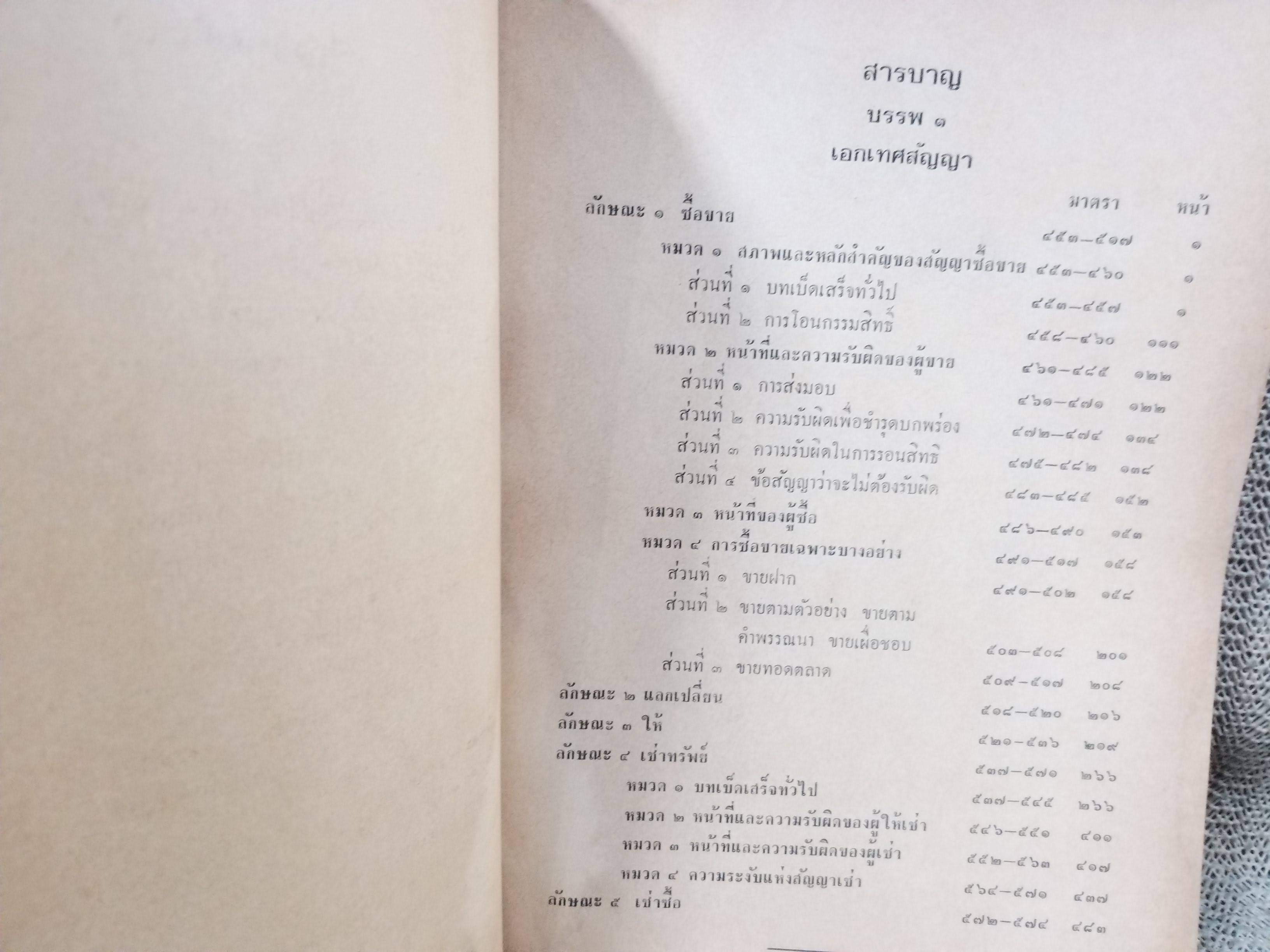 หนังสือ ย่อข้อกฎหมายจากคำพิพากษาฎีกา ประมวลกฎหมายแพ่งและพาณิชย์ บรรพ3ตอน1 ซื้อขาย แลกเปลี่ยน ให้ เช่าทรัพย์ เช่าซื้อ เริ่มแต่ พ.ศ. 2485