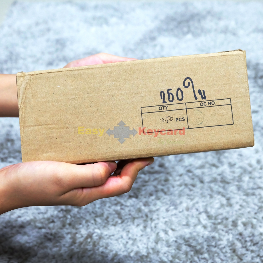 บัตรคีย์การ์ด(เเบบบาง) PVC สีขาว