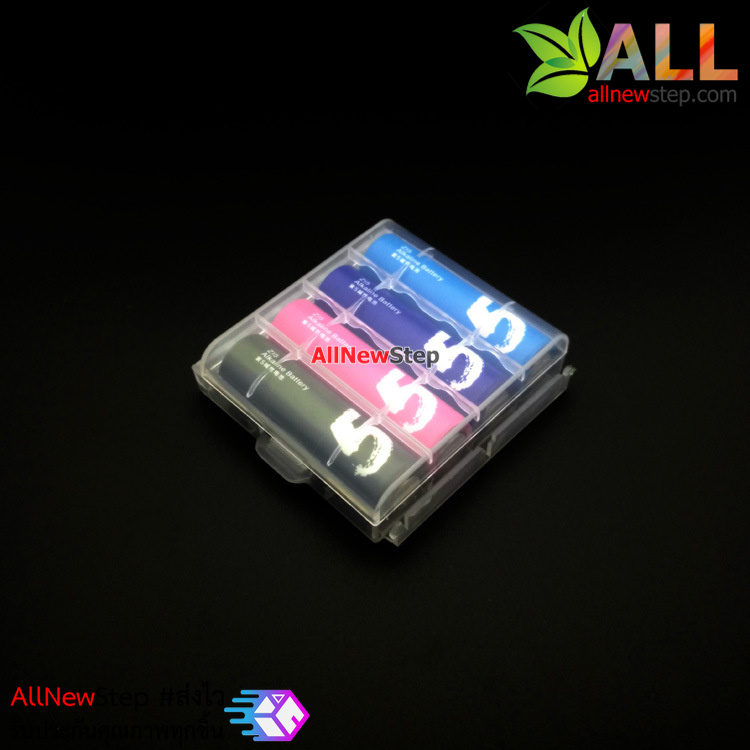 กล่องใส่ถ่าน AA 4 ก้อน battery storage box สีเขียว