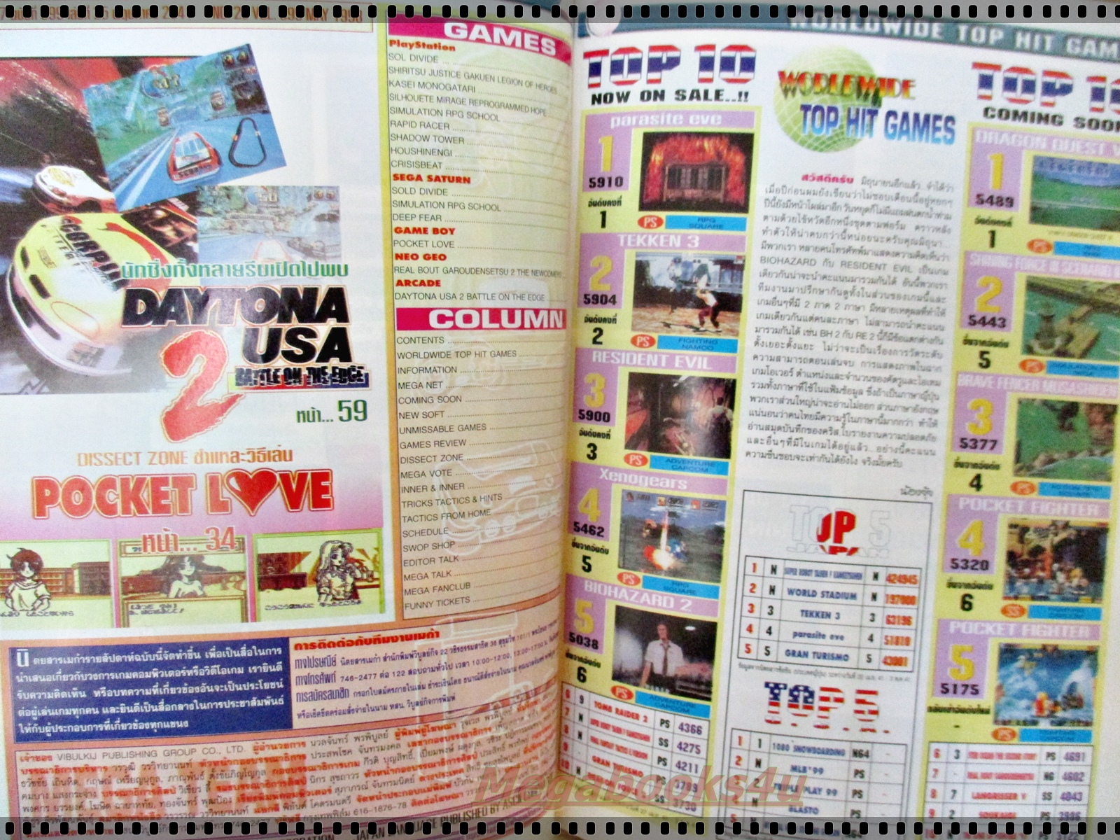 นิตยสารเกมส์MEGA ปี1998 ฉบับที่25