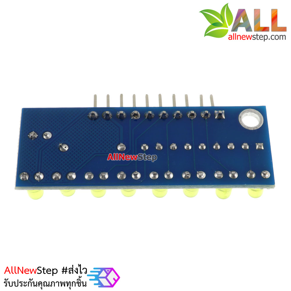 บอร์ดทดลอง LED 8 ดวง สำหรับ Arduino สีเหลือง