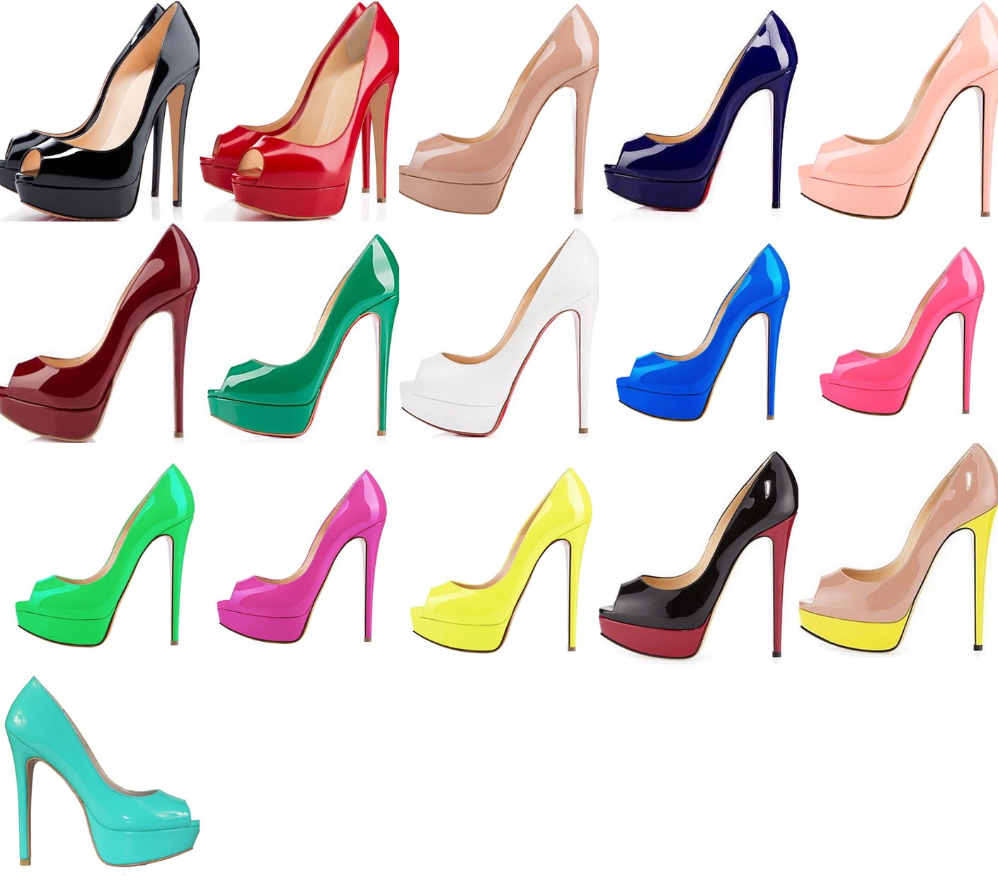 รองเท้าส้นสูงคัทชูเปิดหน้า ไซต์ 34-46 สีตามภาพ