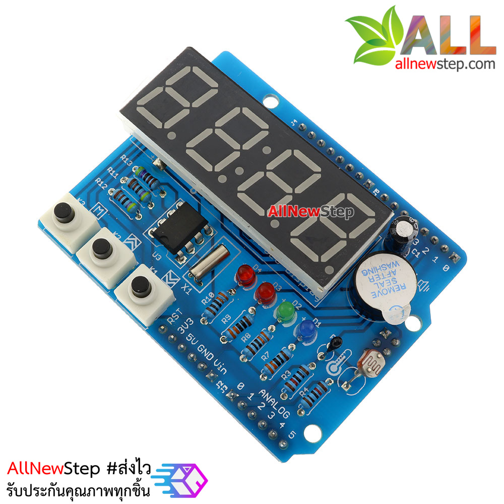 บอร์ดทดลอง Uno R3 Expansion Board Clock Shield Wire Digital Module Real Time Clock Shield for Arduino
