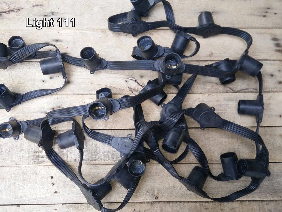 สายเเพร + ขั้วหลอดไฟ E27 (1 เมตร มี 6 ขั้ว) ( ราคา / 10 เมตร) สายสีดำ