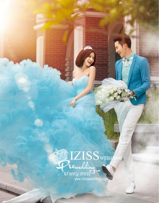 **พร้อมส่ง** PW094 ชุดถ่ายพรีเว็ดดิ้ง (pre wedding dress) ชุดแฟนตาซีชายหญิง "ธีมสีฟ้า"