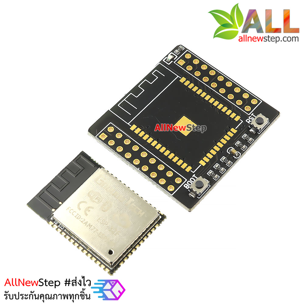 โมดูล ESP32 ESP-32F module + interposer board WiFi Bluetooth dual-core IoT