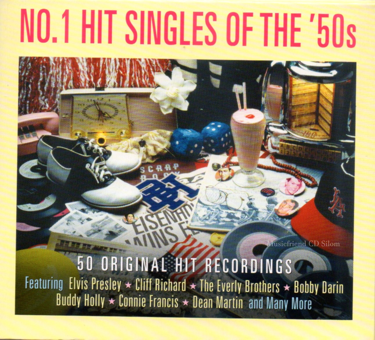 CD,No. 1 Hit Singles Of The 50's - 50 Original Hit Recordings (2CD)(Various Artists)(2011)(EU)