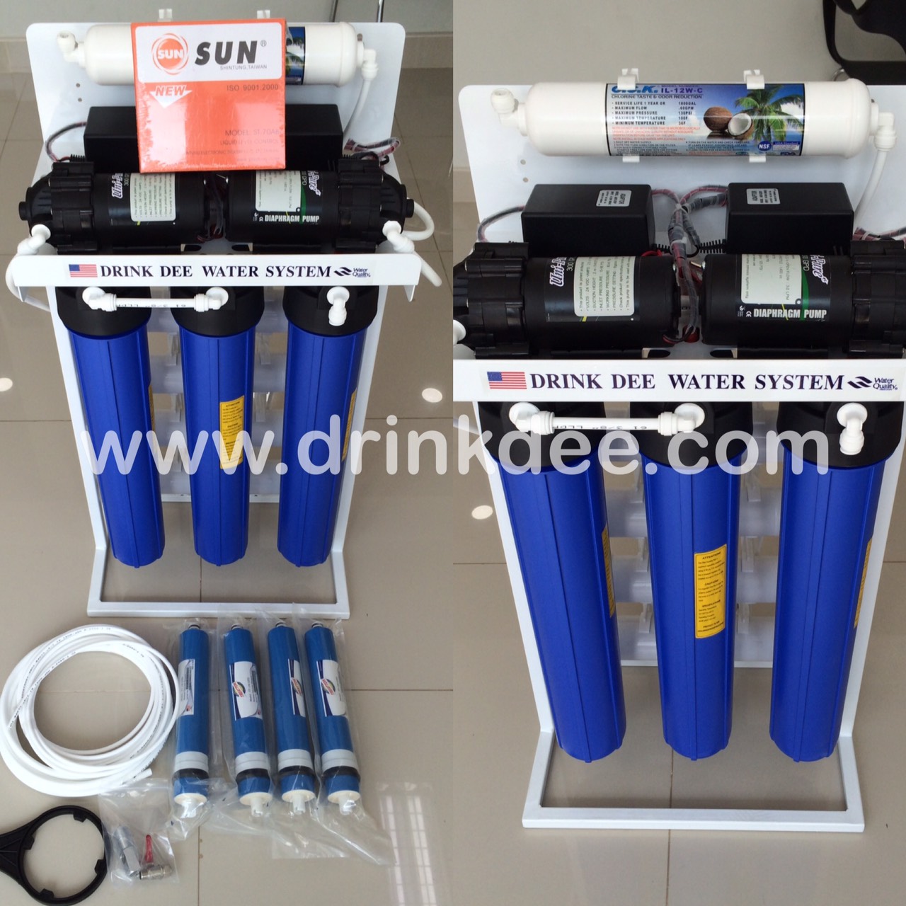 เครื่องกรองน้ำ 5 ขั้นตอน RO. 600GPD