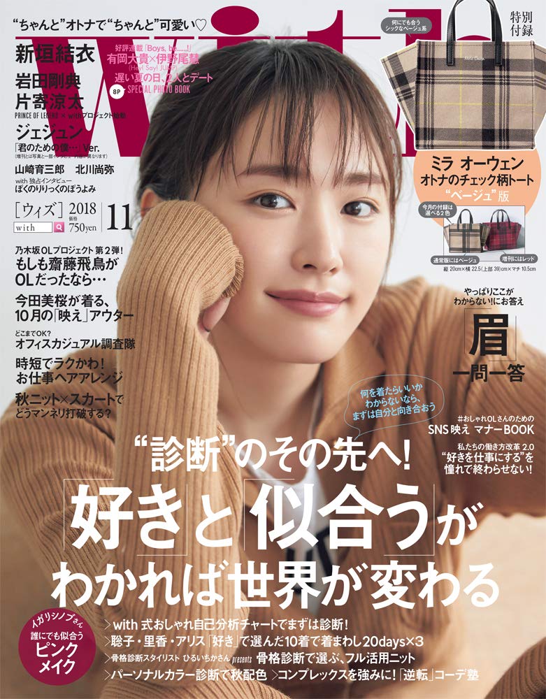 (มีกล่อง) Mila Owen x with (ウィズ) กระเป๋าถือลายสก็อตสีเบจ