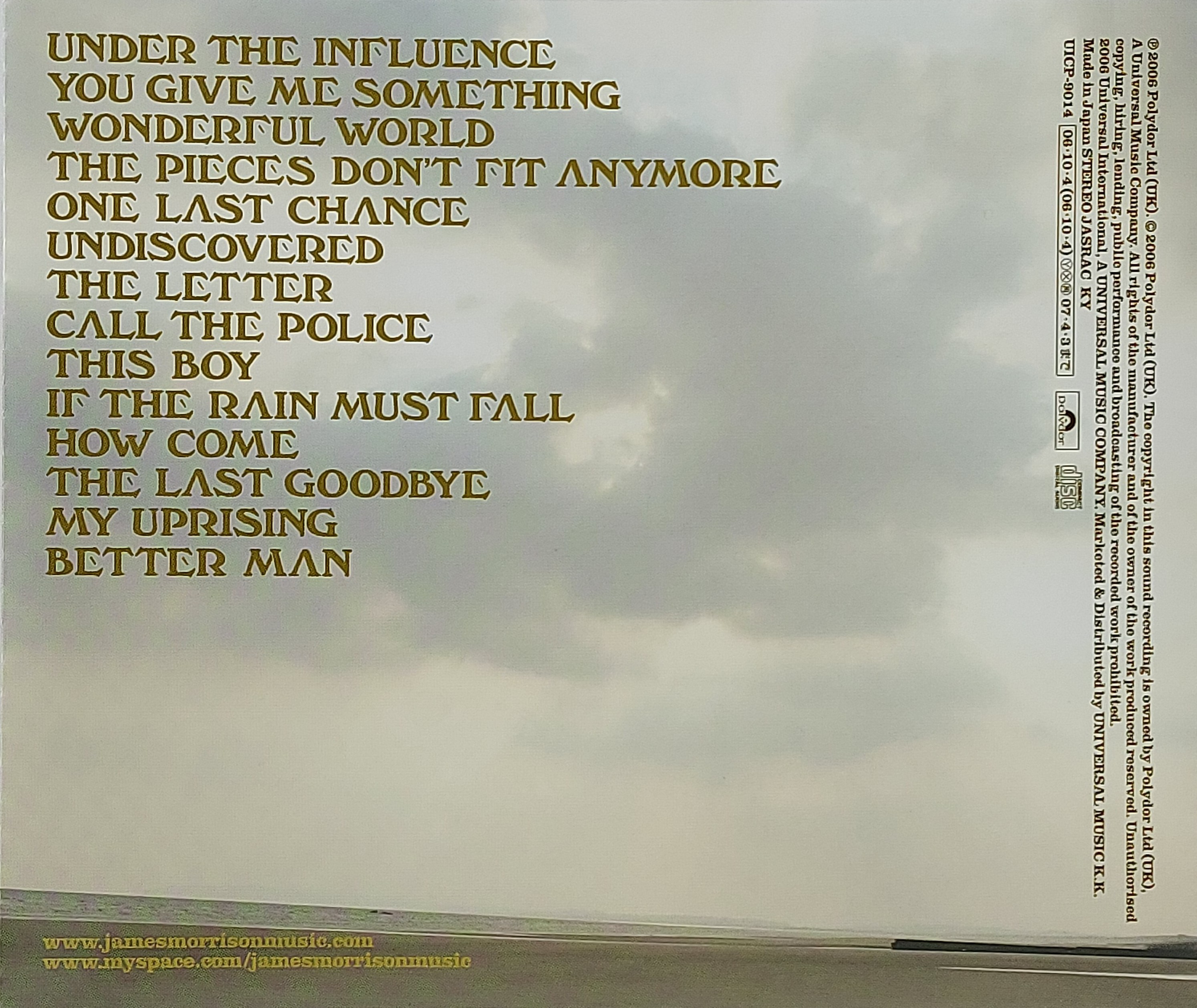 Used CD,James Morrison - Undiscovered (C)(2006)(Japan)