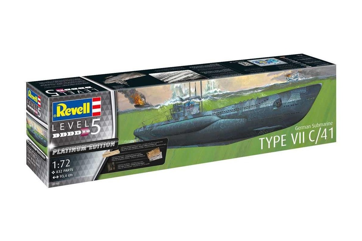 1/72 GERMAN SUBMARINE TYPE VII C/41 (PLATINUM EDITION)