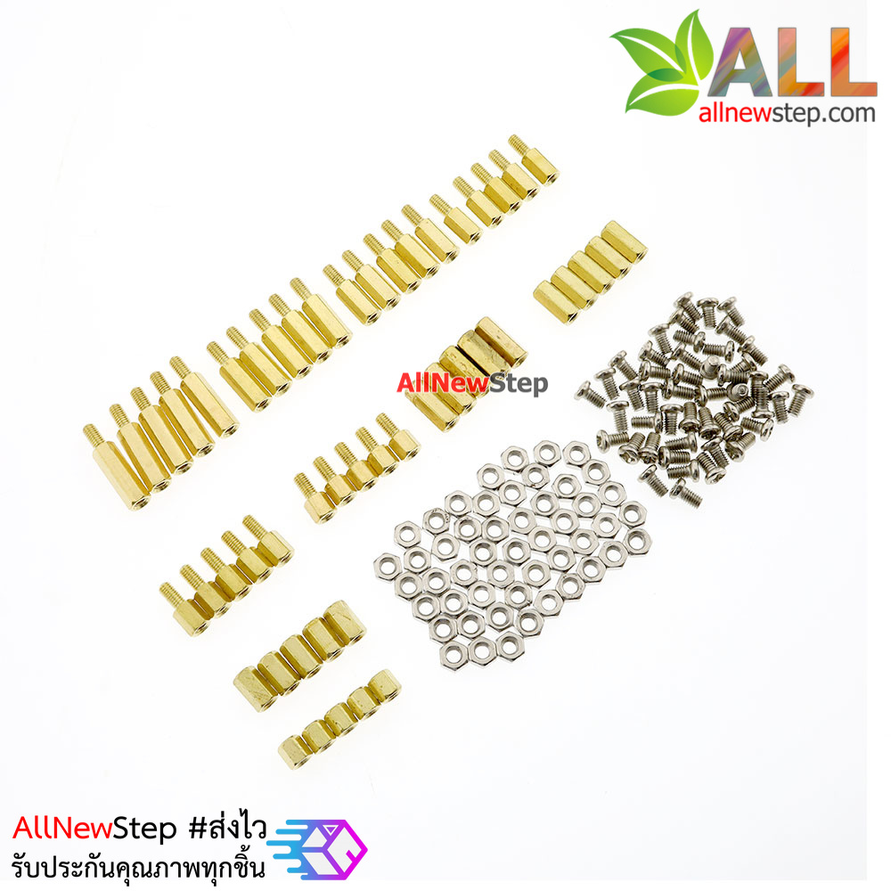 M3 copper pillar package M3x5 6 8 10 12 15 +6 double-pass M3 nut screw 12 kinds