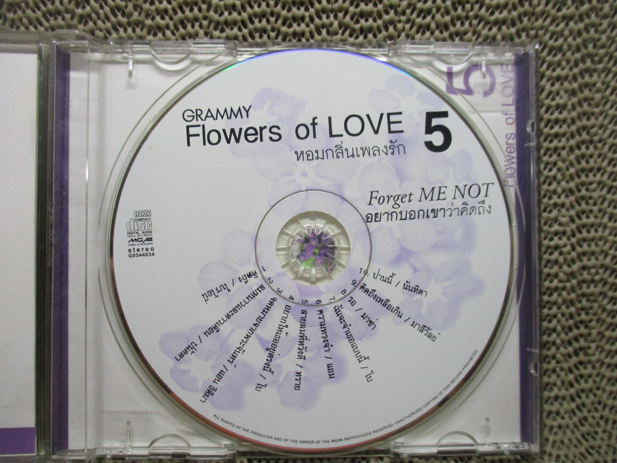 ซีดีเพลงไทยสากล อัลบั้ม FORGET ME NOT อยากบอกเขาว่าคิดถึง /// ปกสวย แผ่นสวย มีรอยนิดเดียว