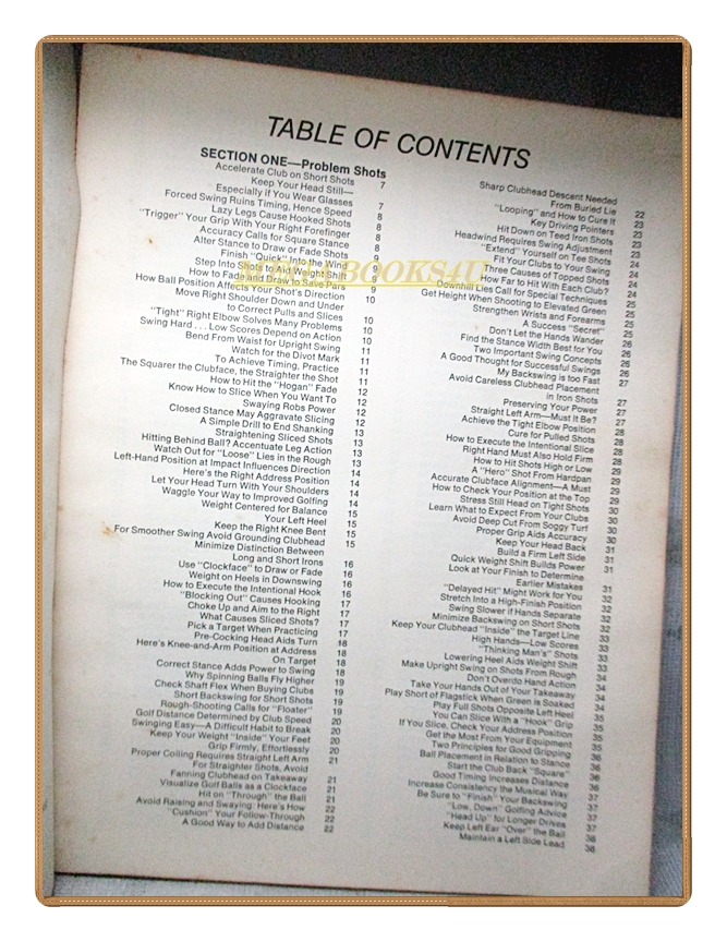 นิตยสารคู่มือการเล่นกอล์ฟ 495 GOLF LESSONS BY ARNOLD PLAMER (กอล์ฟ GOLF)