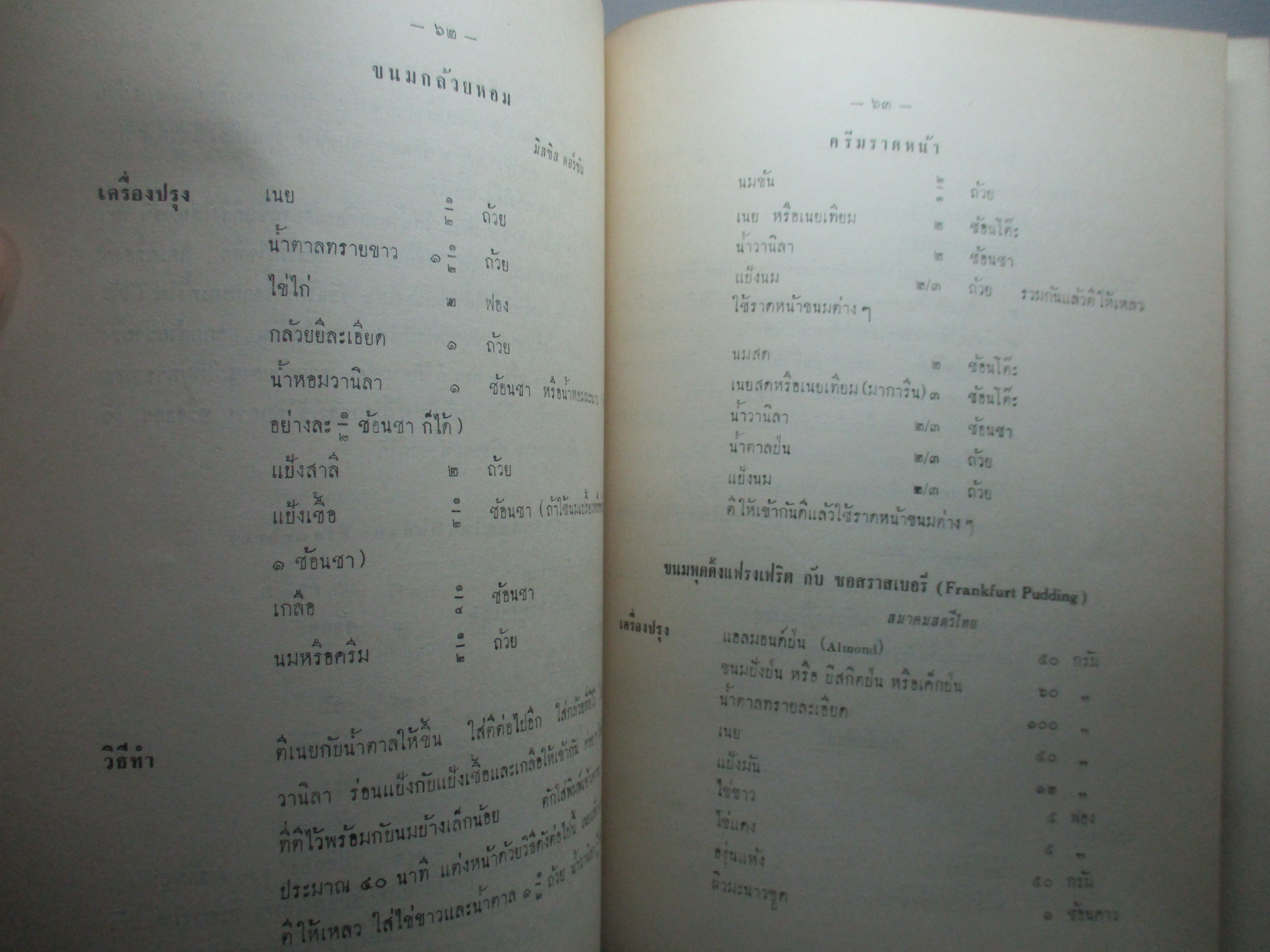 ตำราอาหารคาว หวาน หนังสืออนุสรณ์พระราชทานเพลิงศพ คุณหญิงนาวีวราสา (แดง นาวีเสถียร) ปี2510