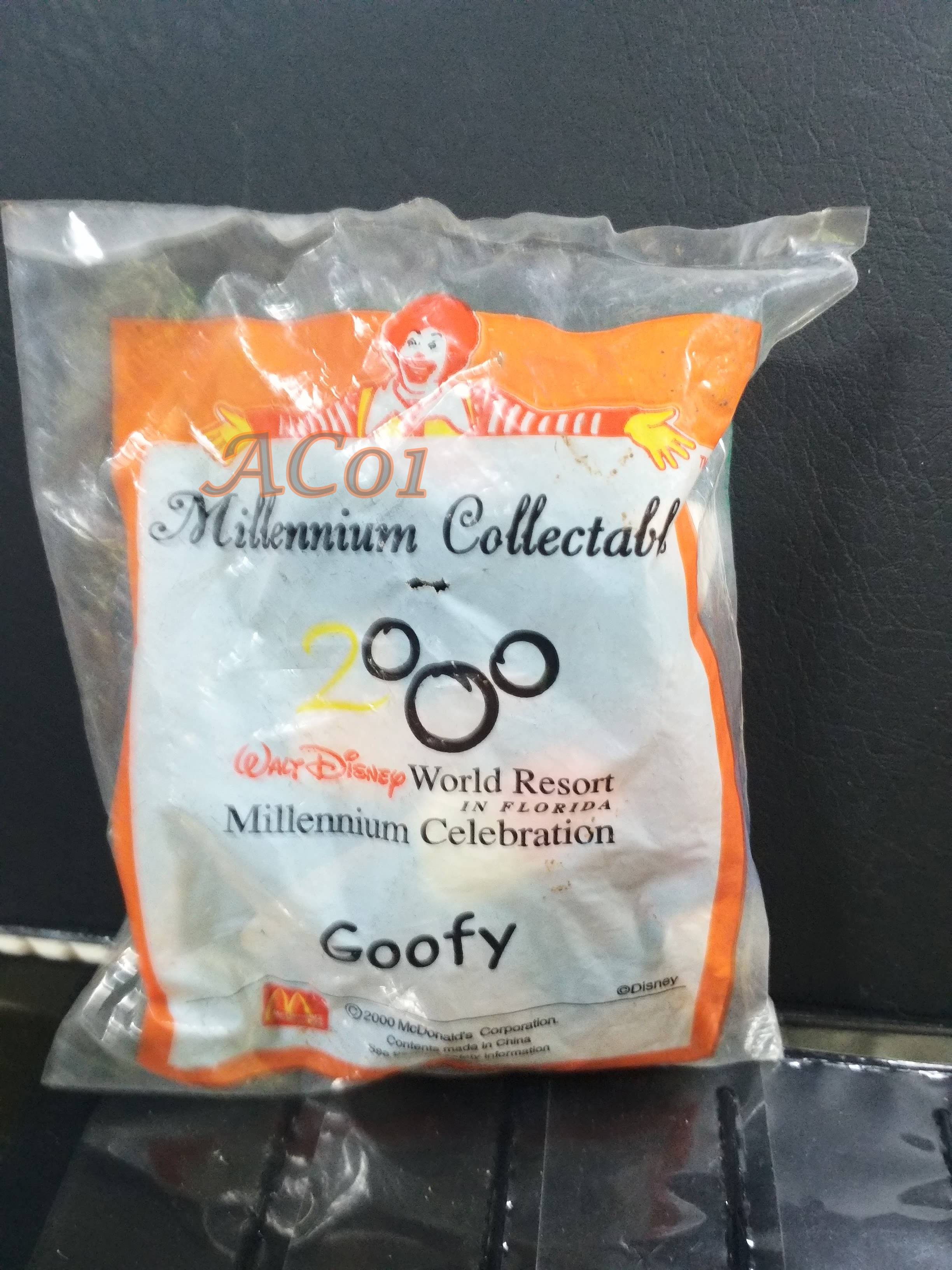 ของเล่นMcDonald's ของเล่นHappy Meal / Walt Disney World. Millennium Collectables - GOOFY / ในถุงเดิม ไม่แกะ ถุงเก่าหน่อย เก่าเก็บ