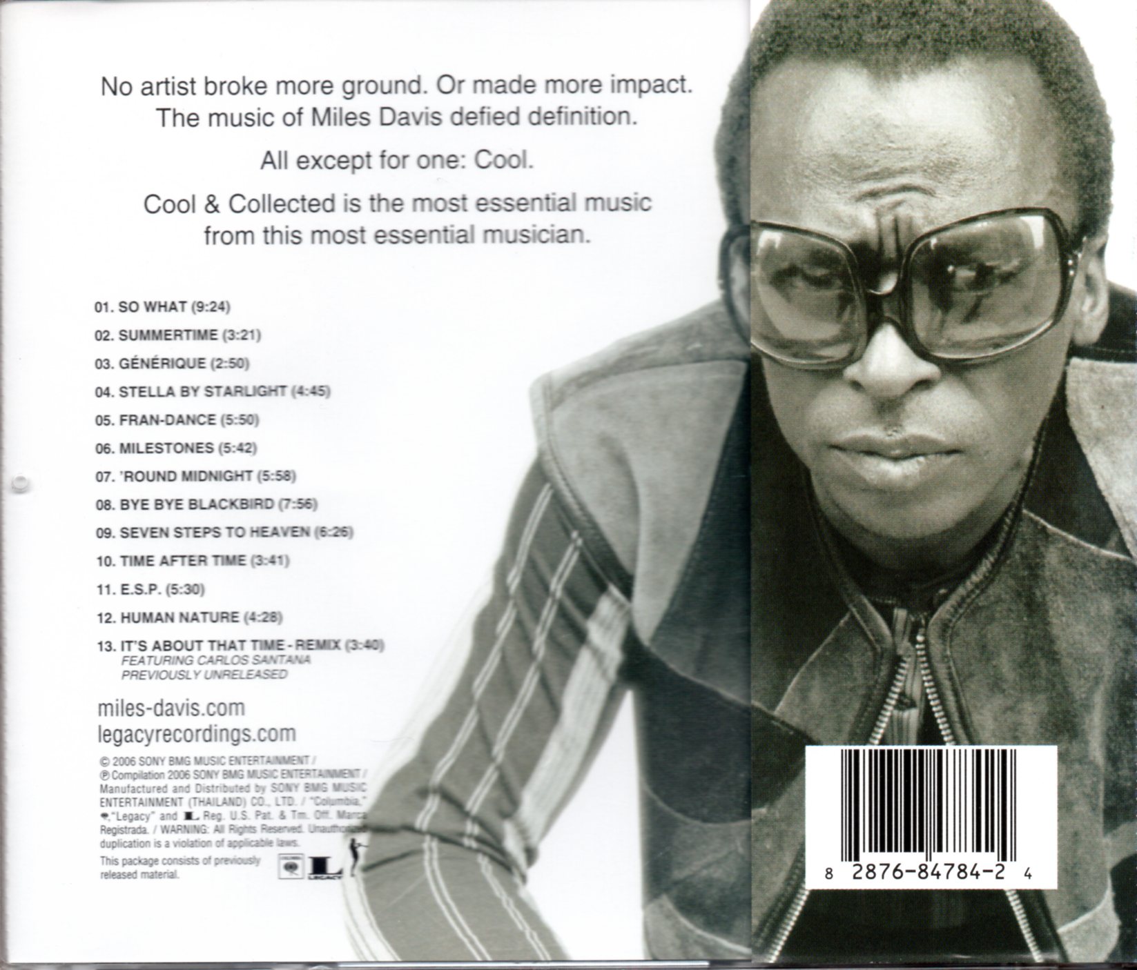 CD,Miles Davis - Cool & Collected (trumpet)(instrumental)(2006)(Thai)