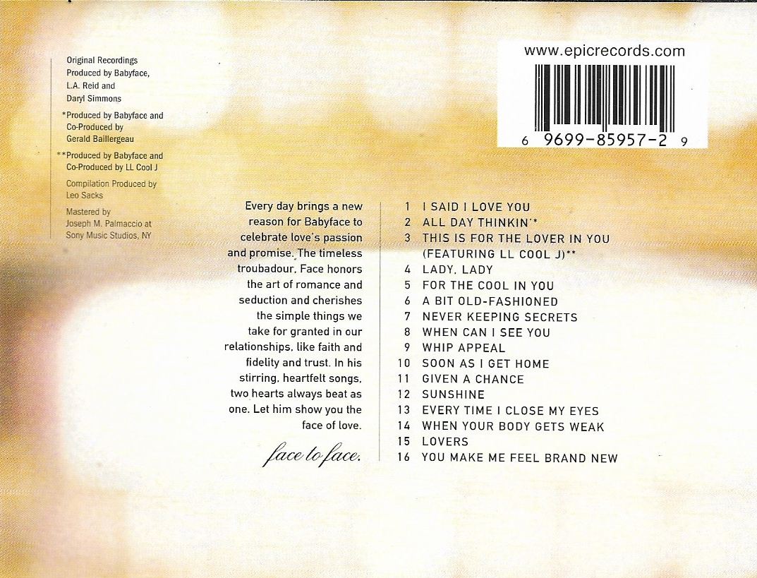 Used CD,Babyface - Love Songs (B)(2001)