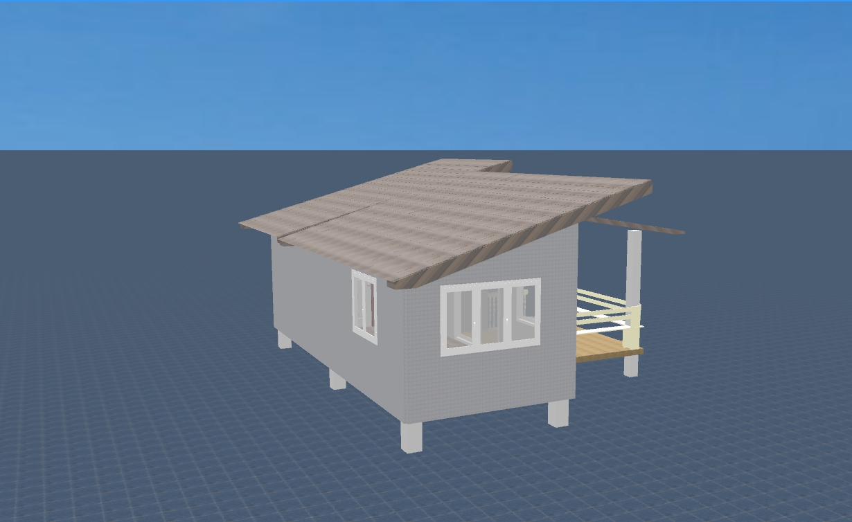 บ้านน็อคดาวน์ สไตล์โมเดิร์น ขนาดบ้าน 4*8 เมตร พร้อมระเบียง 2*3 เมตร ราคา 360,000 บาท