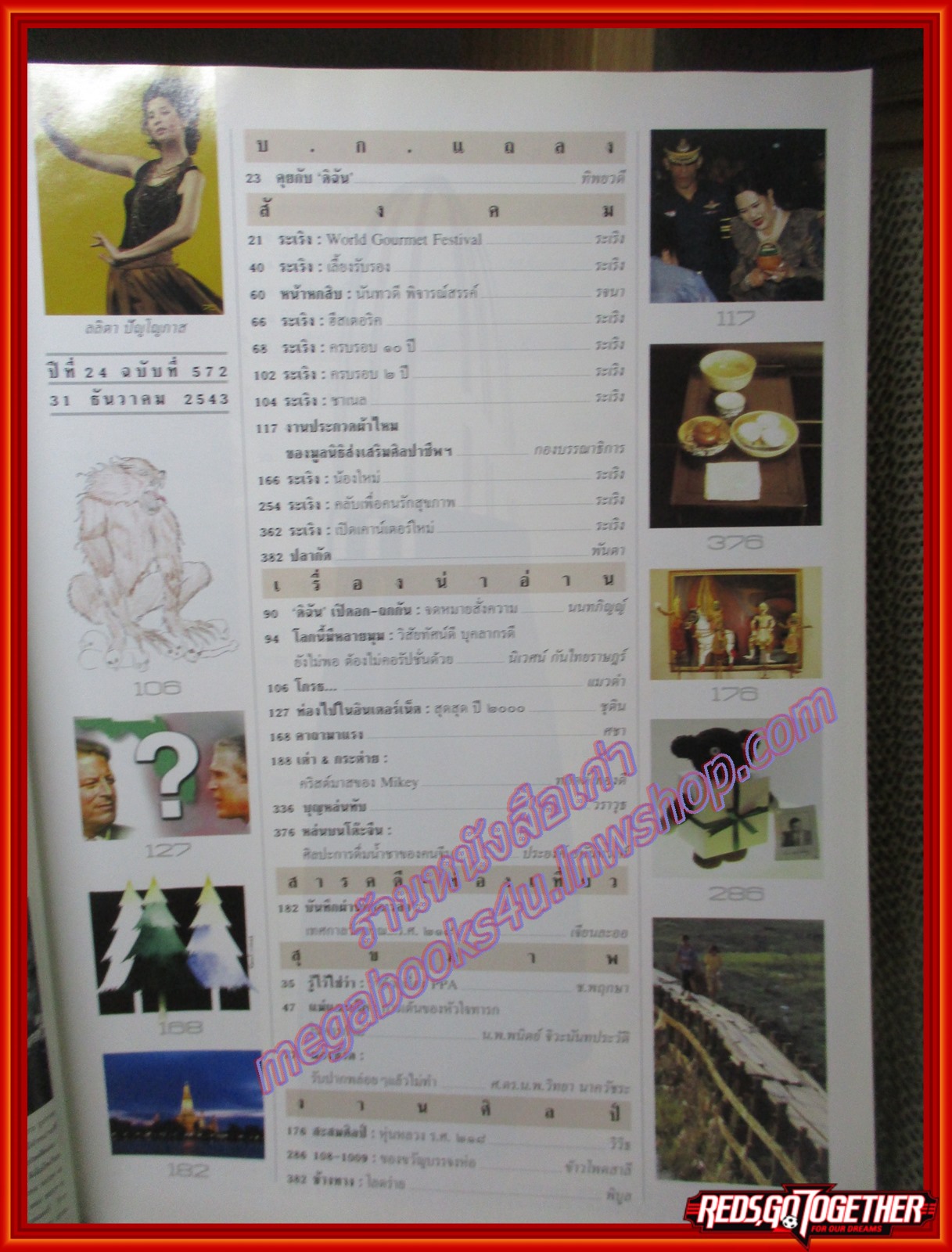 นิตยสารดิฉัน ฉบับที่572 ธันวาคม 2543 ปก หมิว ลลิตา ตำหนิ ตัวหนังสือมอมแมมหน่อย