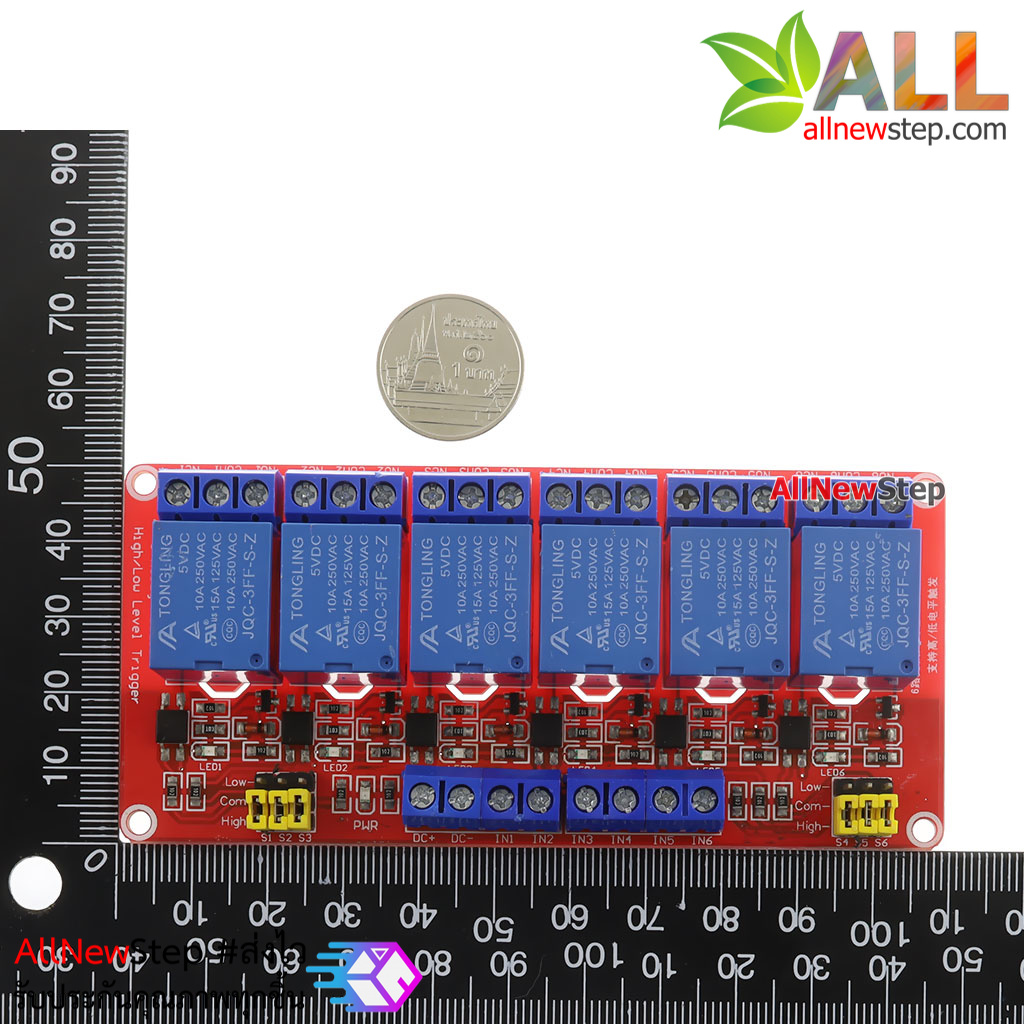 Relay 5v 6 ช่อง relay module Relay 5v relay 6 channal แบบแยกกราวน์ Optocupler isolation