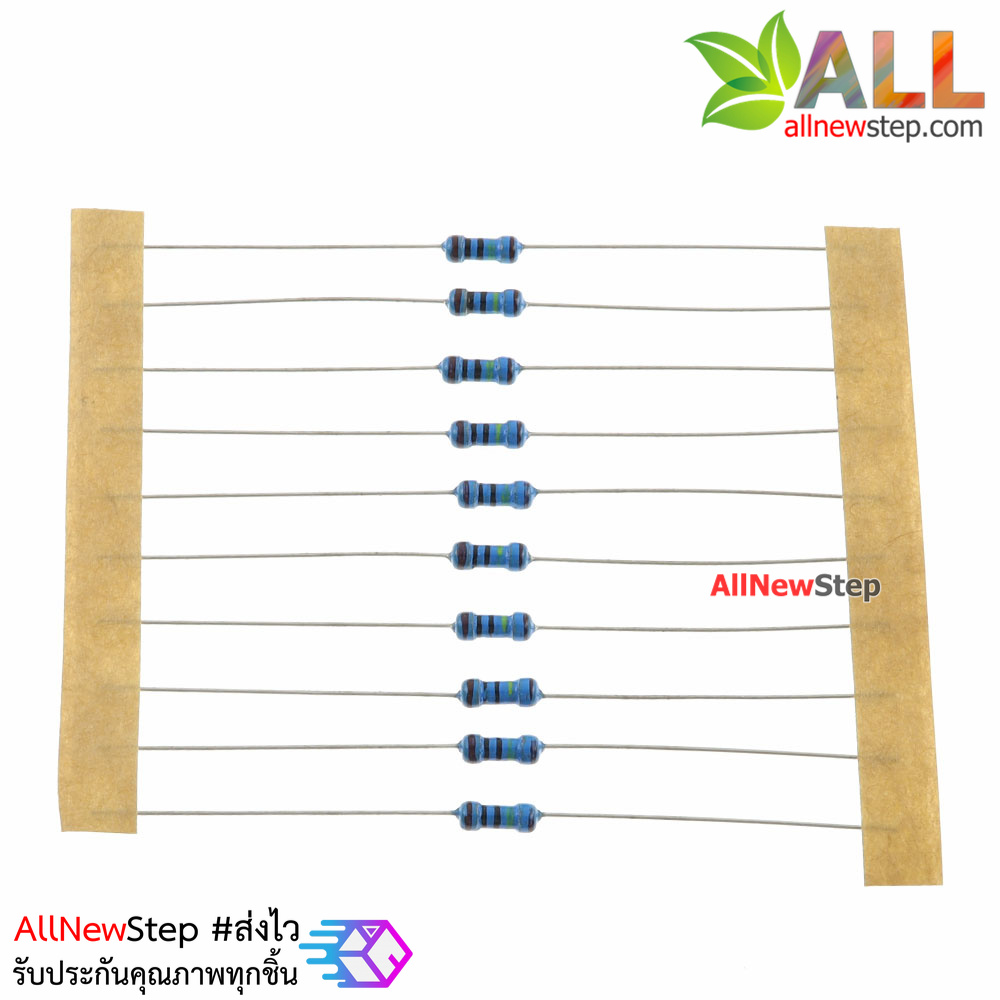 ตัวต้านทาน 1M 1/4W Metal film 1% จำนวน 10 ชิ้น