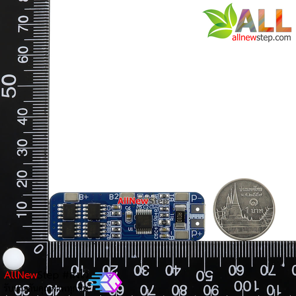 โมดูลป้องกัน แบตเตอรี่ลิเธียม ขนาด 3 เซลล์ 11.1V 12.6V กระแสสูงสุด 10A