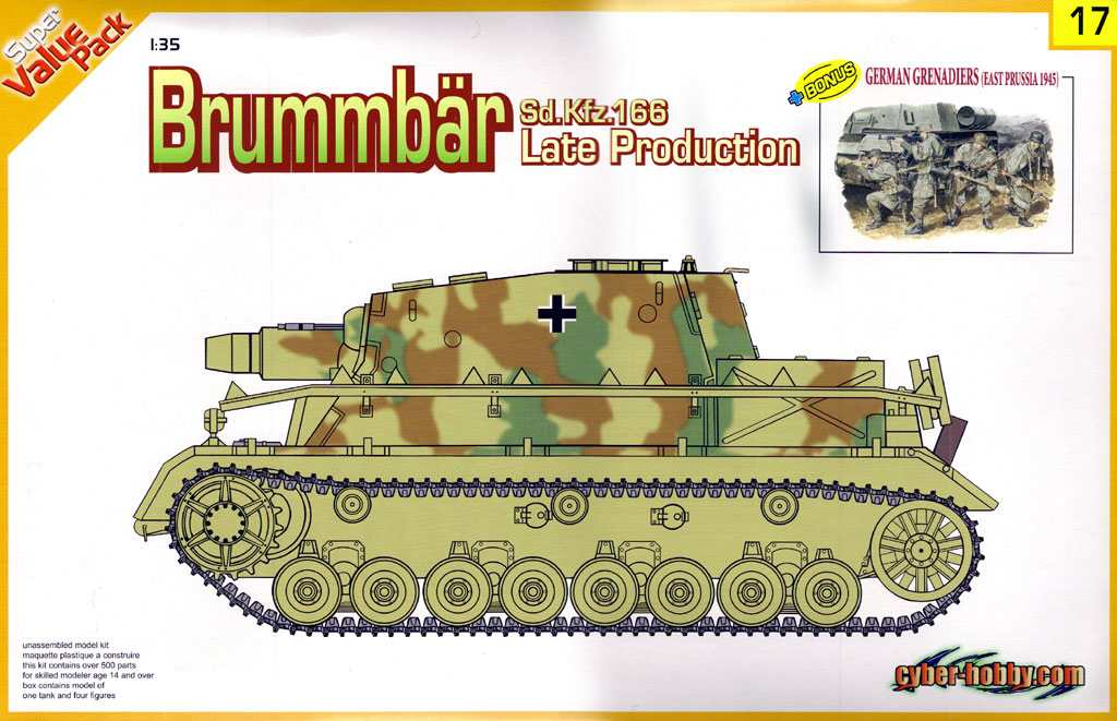 1/35 Brummbar Sd.Kfz.166 Last production + German Grenadiers (East Prussia 1945)