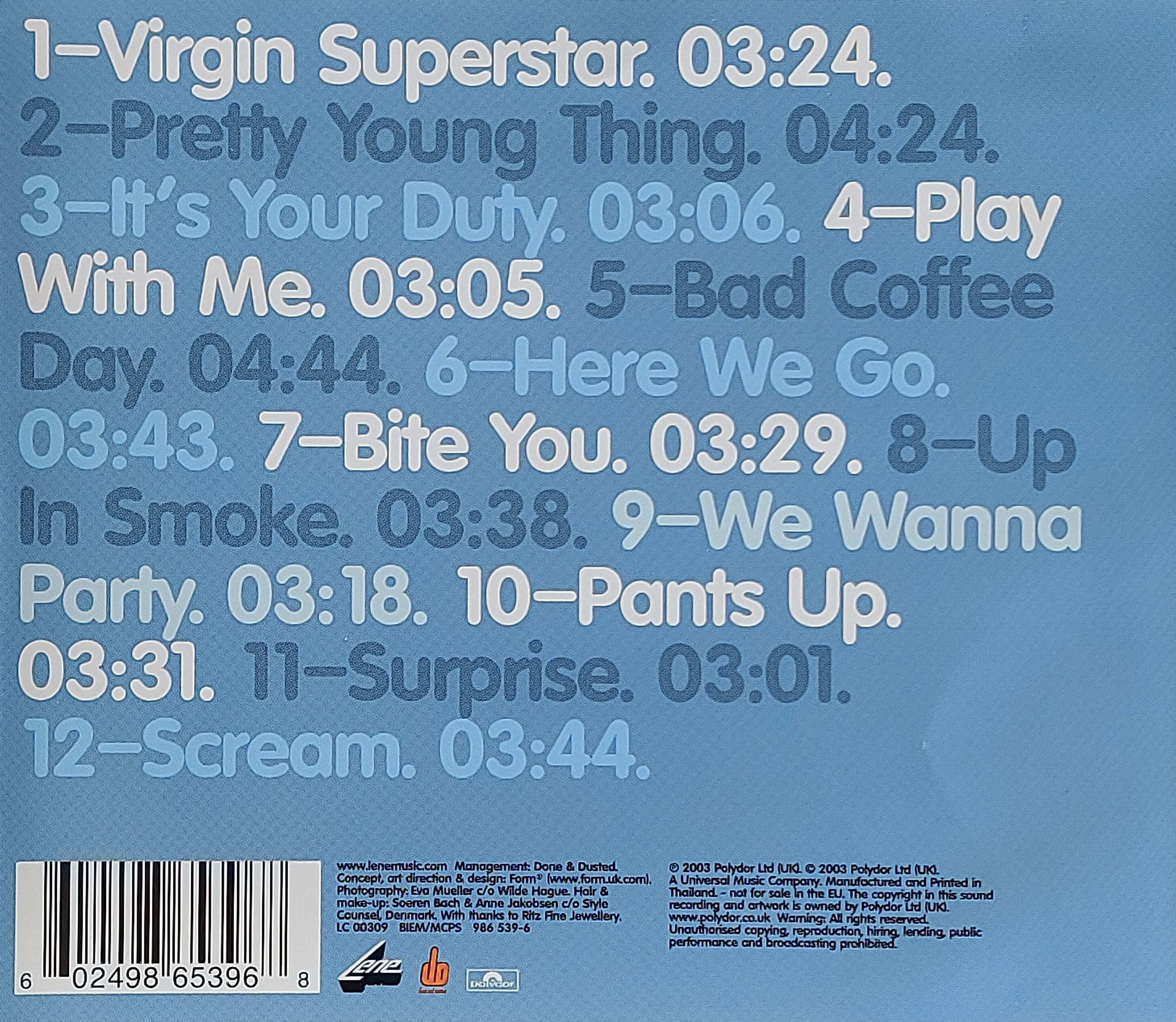 Used CD,Lene - Play With Me (A)(2003)(Thai)