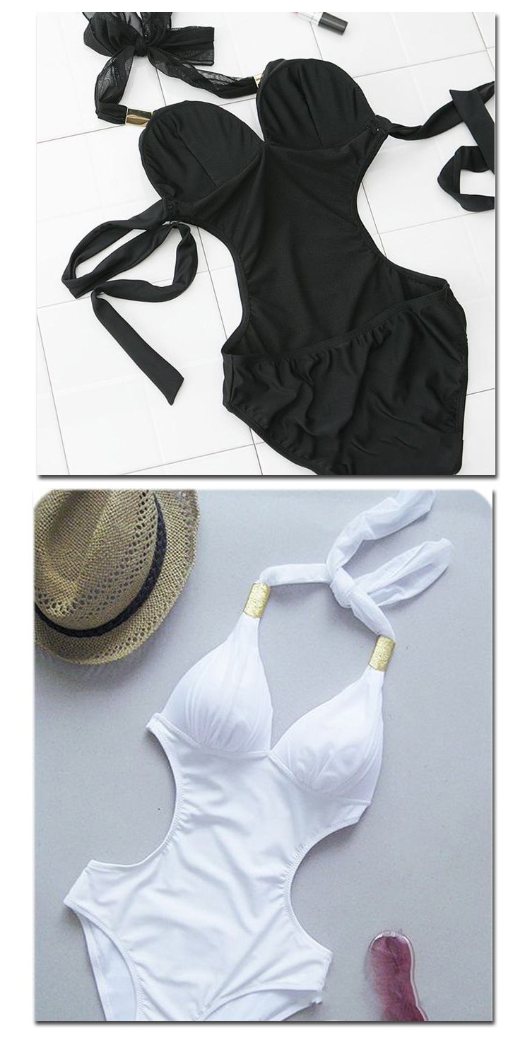 **พร้อมส่งสีขาว M L XLจำนวนจำกัดค่ะ**ชุดว่ายน้ำ วันพีช สีขาวผ้าตาข่ายทอละเอียดผูกโบว์ที่หลัง sexy เบาๆ ช่วงเอวเว้าทั้ง 2 ข้าง สายด้านบนตกแต่งสีทองน่ารักไฮโซ สวยเหมือนแบบค่ะ