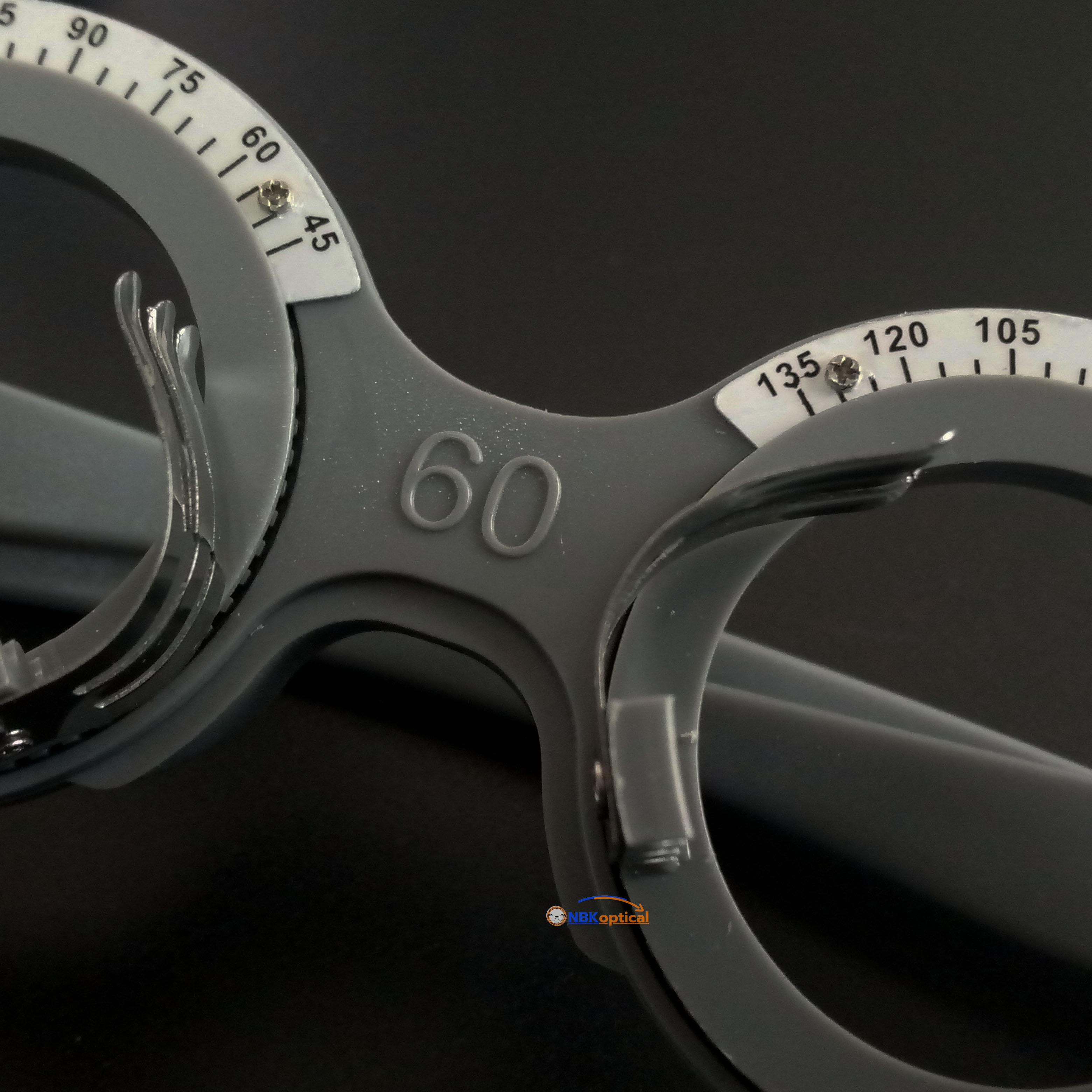 เฟรมวัดสายตาTF-C PD-60-62 สีเทา (อักษรตัวเลขอยู่ตรงกลาง)