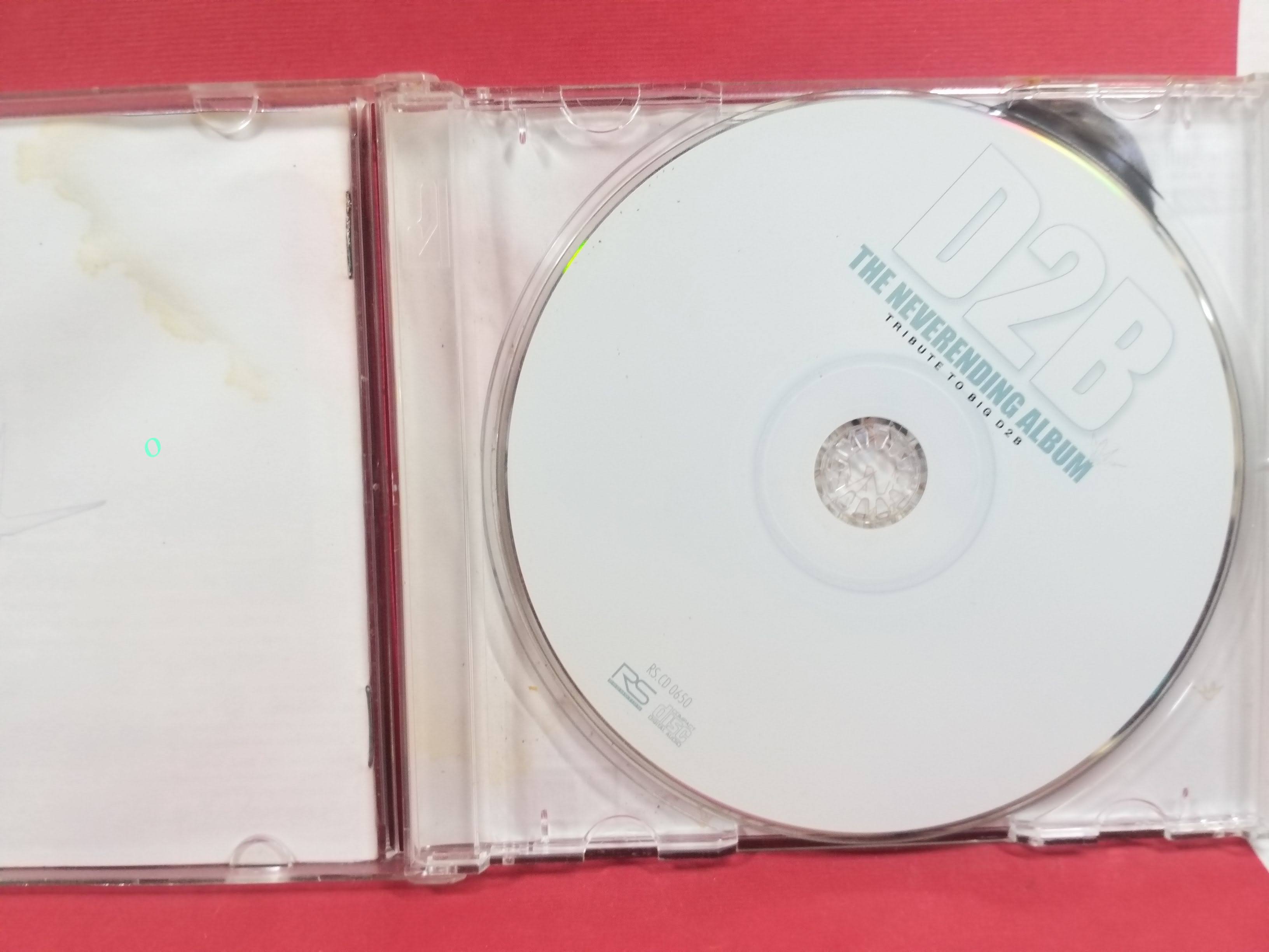 ซีดีเพลงไทยสากล D2B ดีทูบี อัลบั้ม THE NEVERENDING ALBUM / ปกมีคราบน้ำ แผ่นมีรอยเล็กน้อย