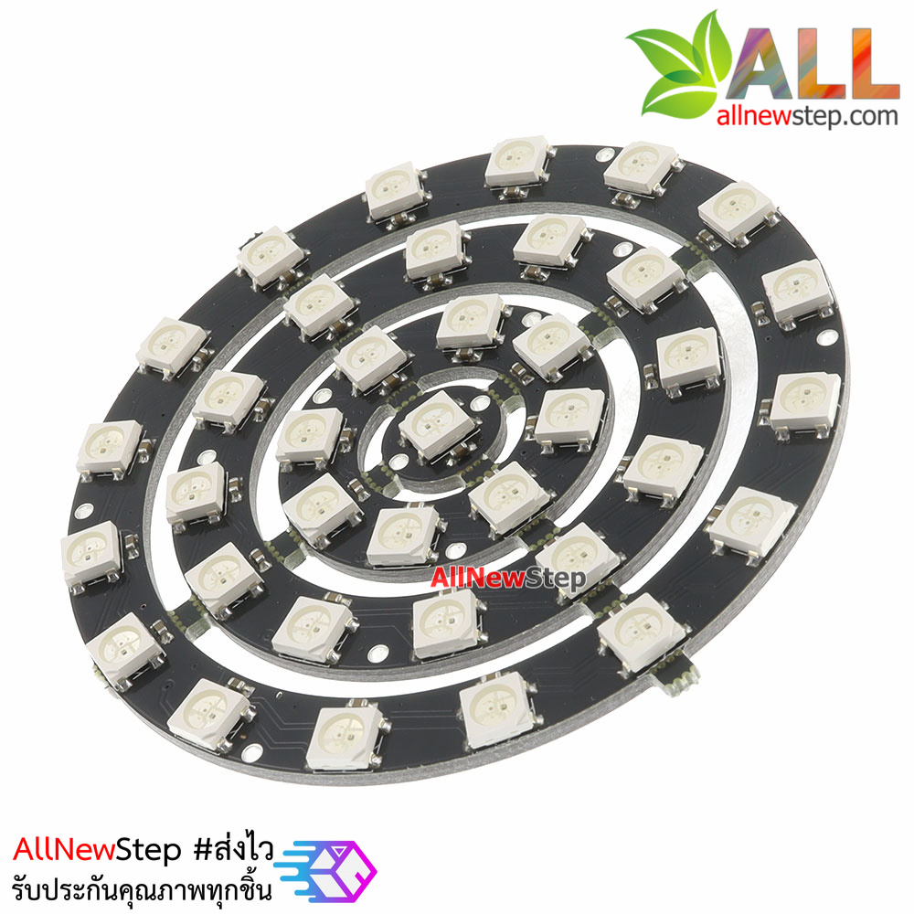 WS2812 5050 37-bit RGB LED built-in full color driver โมดูล LED RGB WS2812 37 ดวง