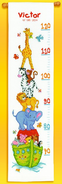 Vervaco ชุดปัก Noah's Ark Height Chart