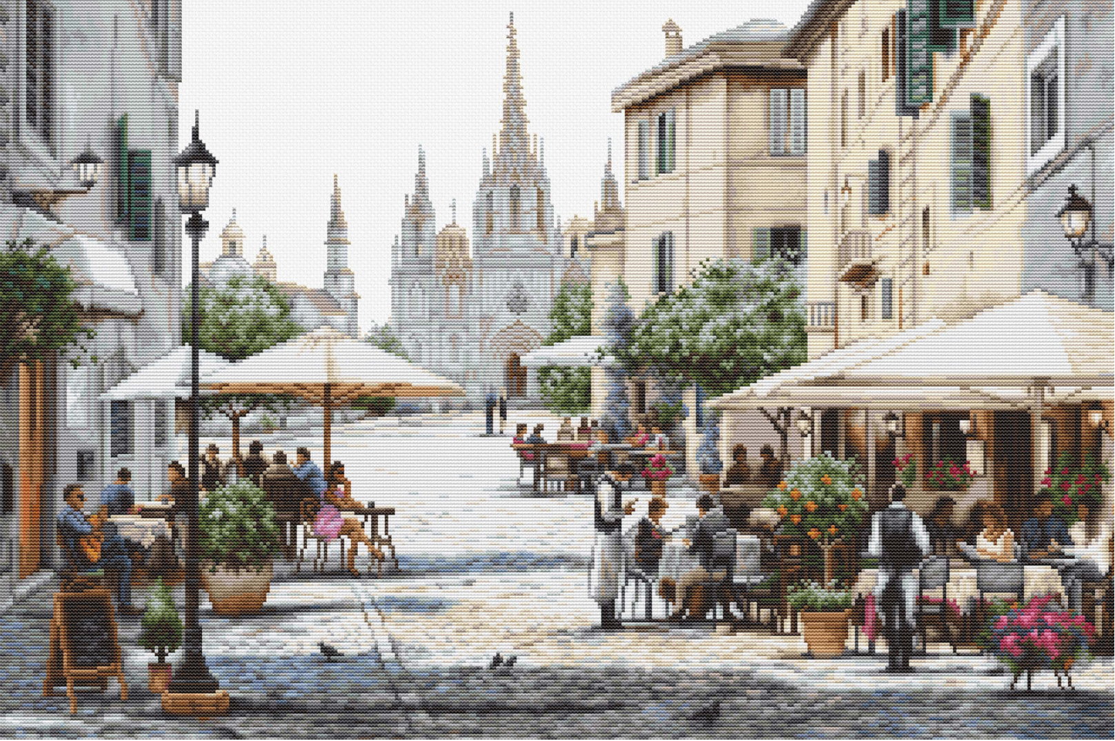 Luca-S ชุดปักครอสติช Barcelona Cathedral