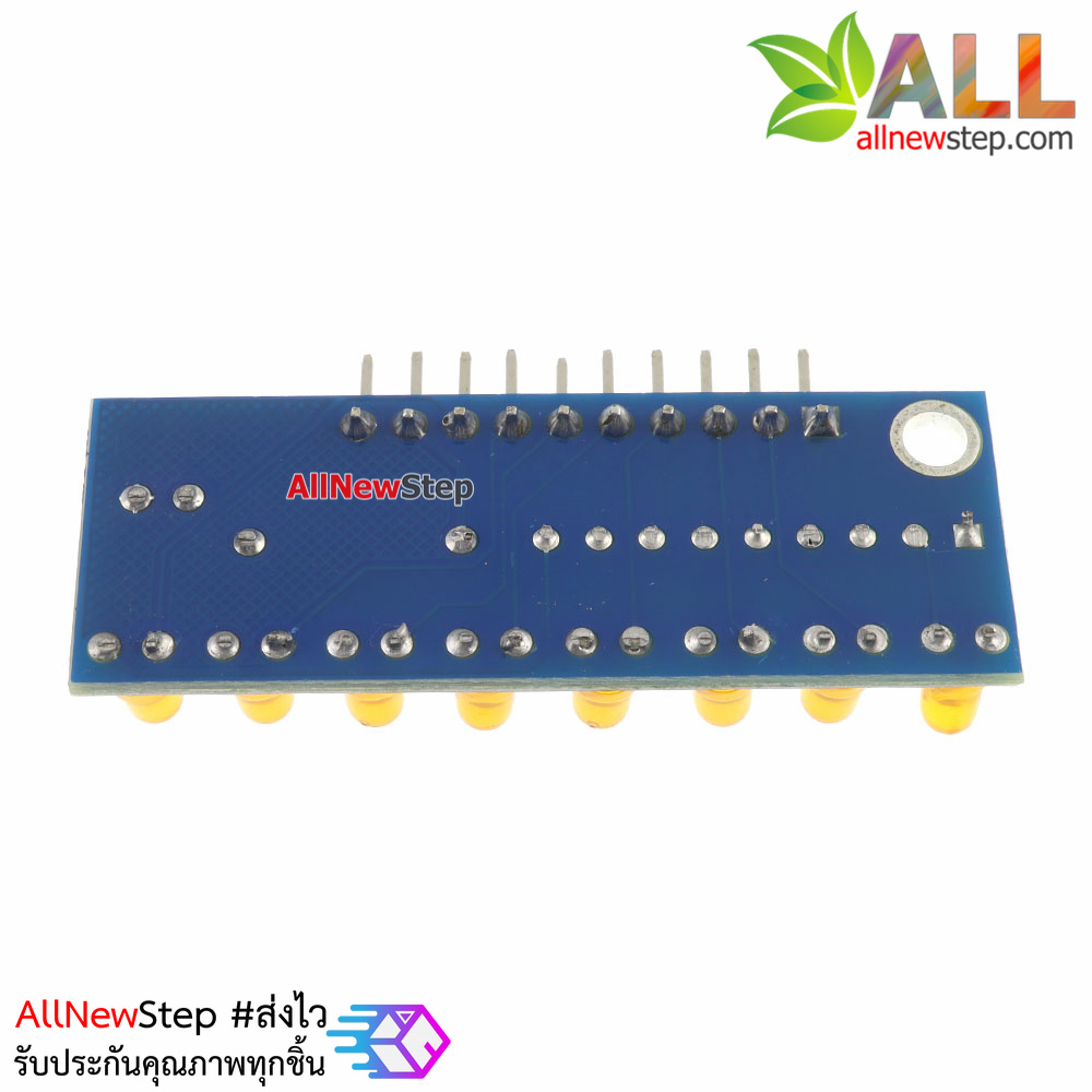 บอร์ดทดลอง LED 8 ดวง สำหรับ Arduino สีส้ม