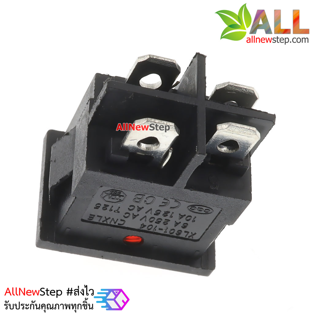 สวิตช์เปิดปิด 220V 6A Rocker switch KCD1 พร้อมไฟ LED สีแดง