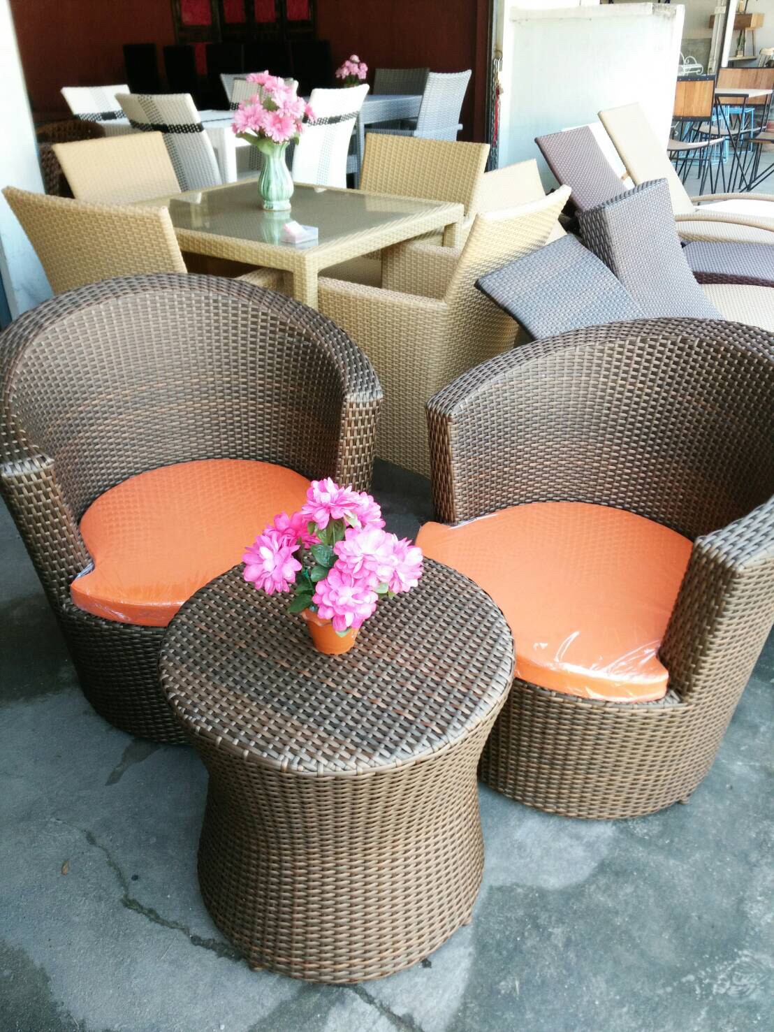 โซฟาหวาย โซฟาห้องนั่งเล่น โซฟาห้องรับแขก ชุดรับแขก Rattan sofa Woven rattan sofa Living room sofa 2