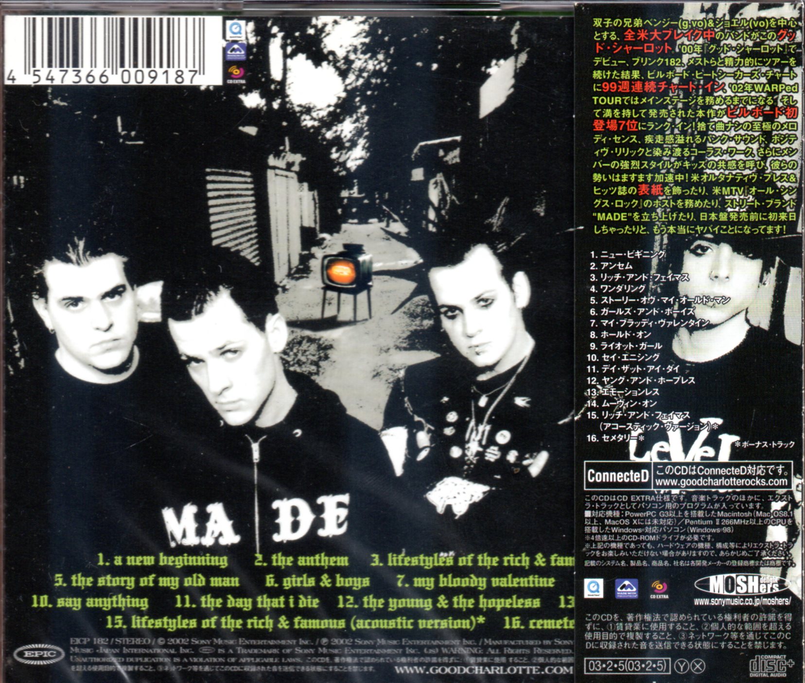 CD,Good Charlotte - The Young And The Hopeless (2002)(Japan)