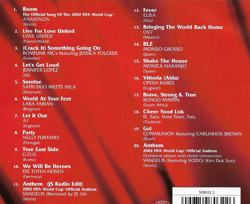 CD,The Official Album Of The 2002 FIFA World Cup (Various Artists)(2002)